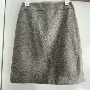 J Crew Light Gray Wool Blend Lined Pencil Skirt Size 0